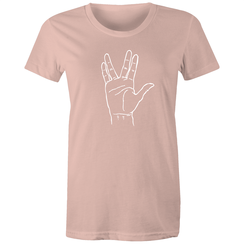 Greetings - Women's T-shirt Pale Pink Womens T-shirt Sci Fi Womens