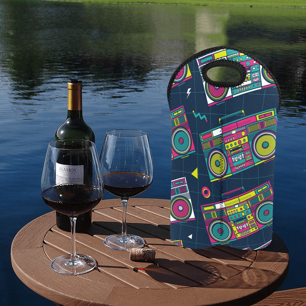 Boombox - 2-Bottle Neoprene Wine Bag 2 Bottle Wine Bag Printed Offshore