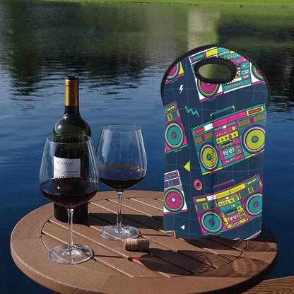 Boombox - 2-Bottle Neoprene Wine Bag 2 Bottle Wine Bag