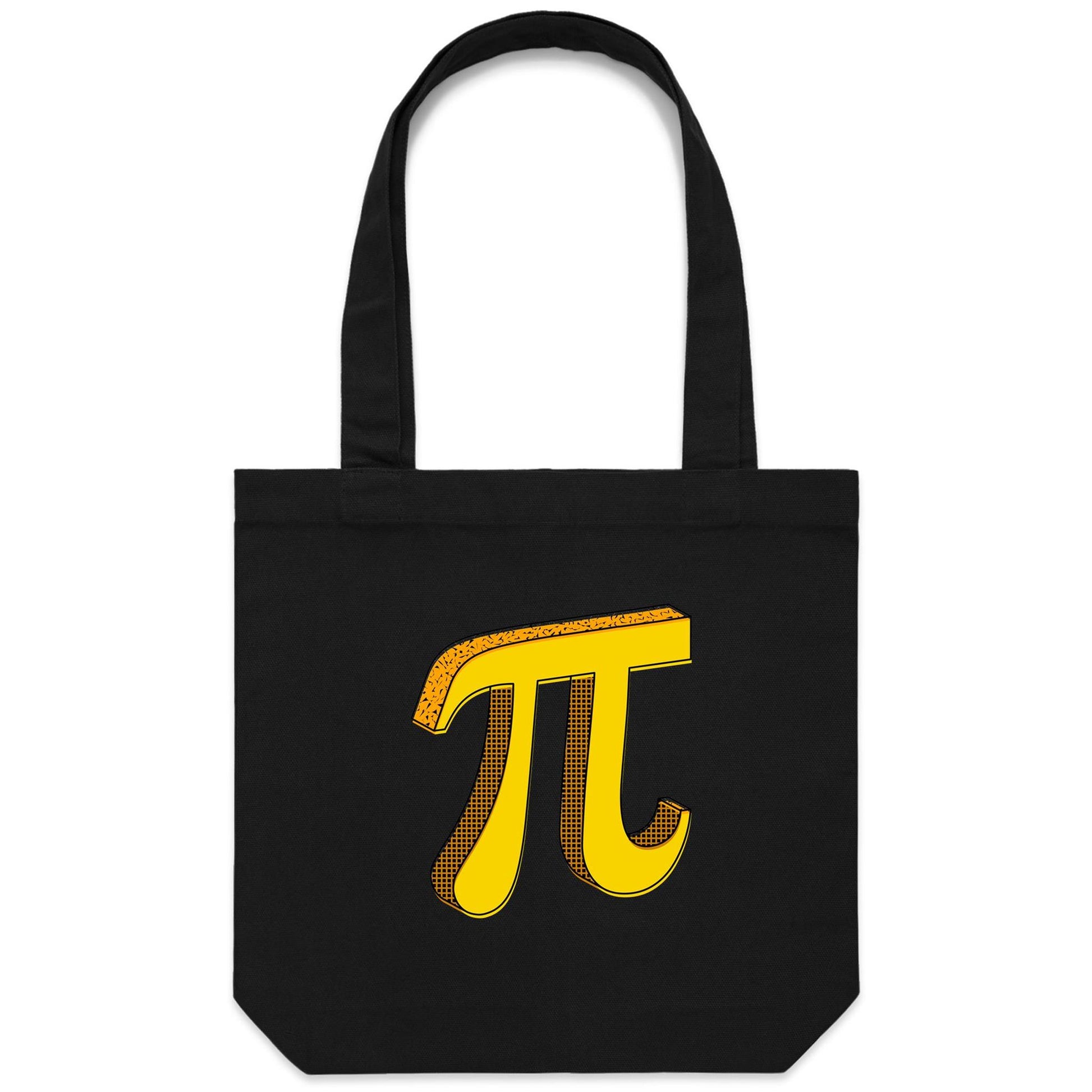 Pi - Canvas Tote Bag Black One Size Tote Bag Science