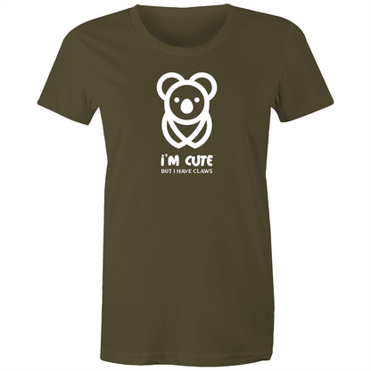 Koala, I'm Cute But I Have Claws - Women's T-shirt Army Womens T-shirt animal Funny Womens