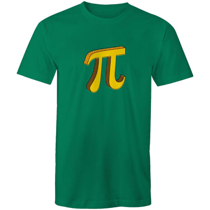 Pi - Mens T-Shirt Kelly Green Mens T-shirt Maths Science
