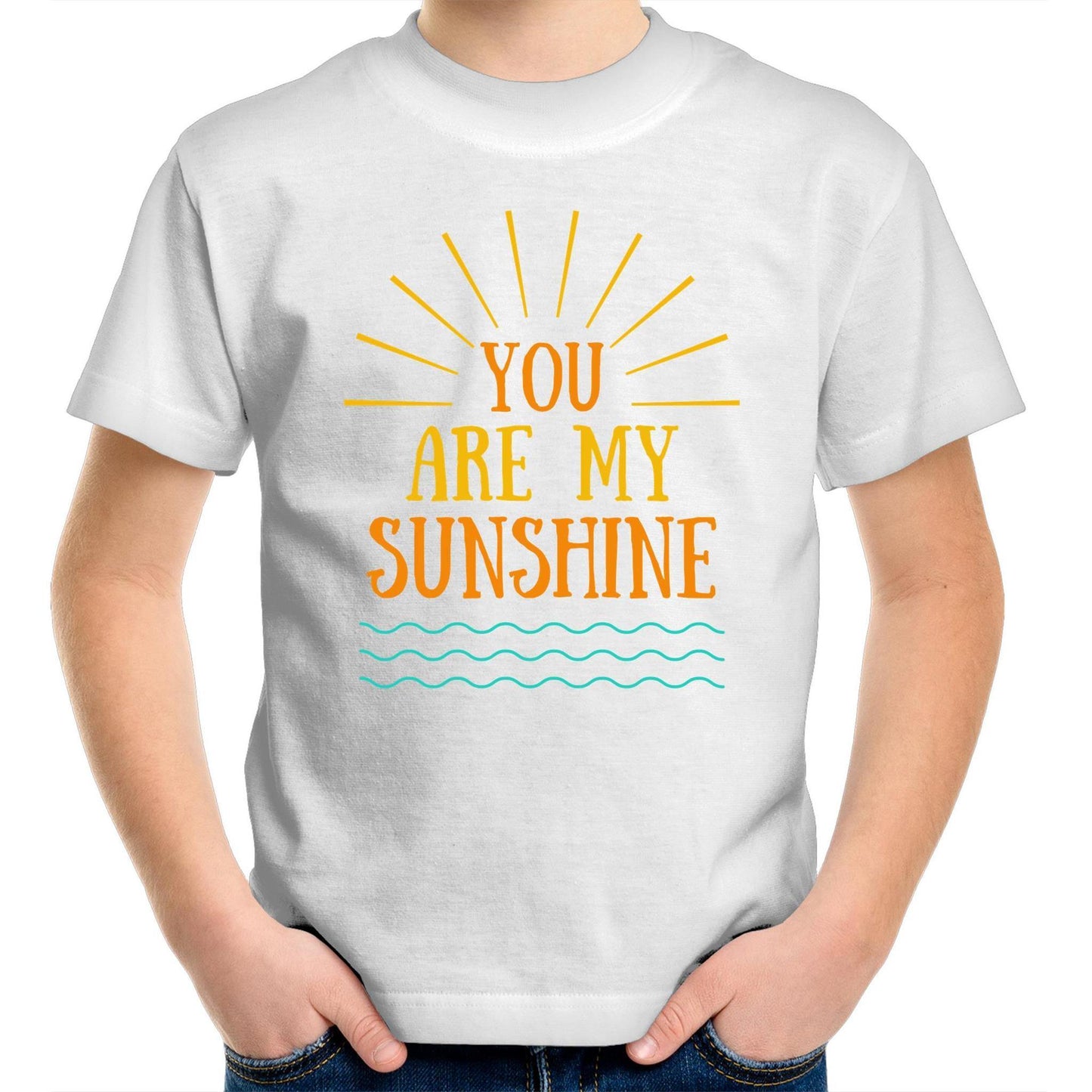 You Are My Sunshine - Kids Youth Crew T-Shirt White Kids Youth T-shirt Summer
