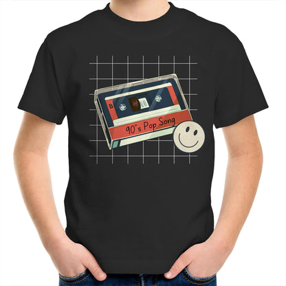 90's Pop Song - Kids Youth Crew T-Shirt Black Kids Youth T-shirt Music Retro