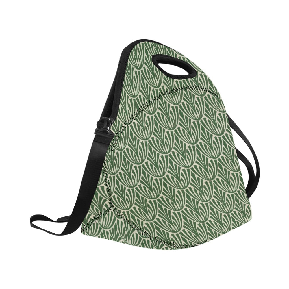 Green Pattern - Neoprene Lunch Bag/Large Neoprene Lunch Bag/Large Printed Offshore