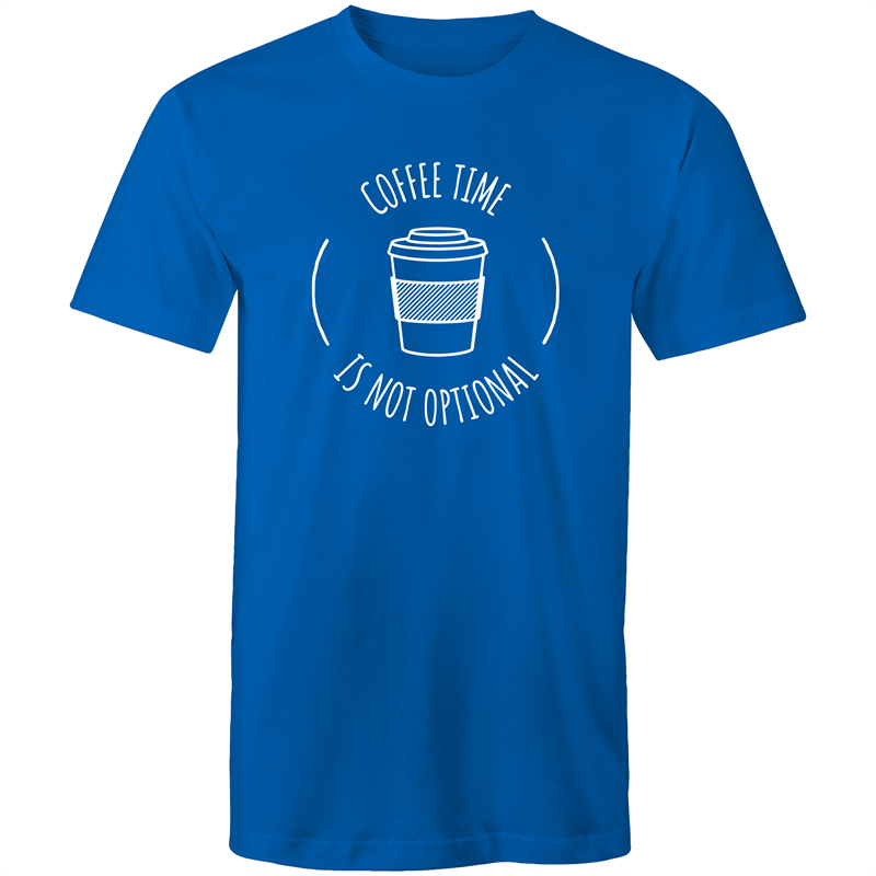 Coffee Time - Mens T-Shirt Bright Royal Mens T-shirt Coffee Funny Mens