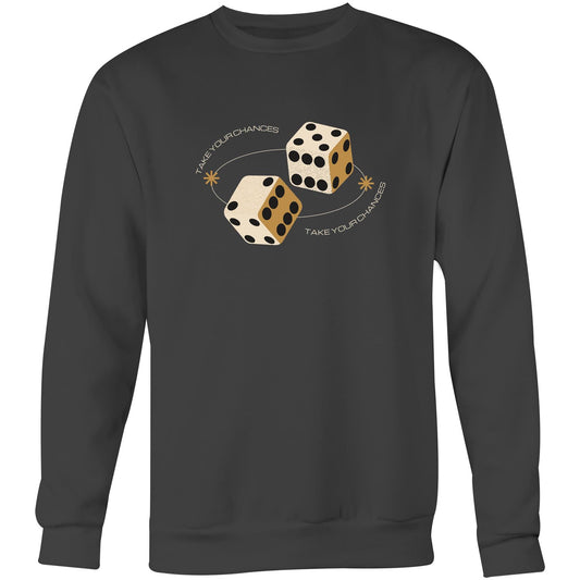 Dice, Take Your Chances - Crew Sweatshirt Coal Sweatshirt Games