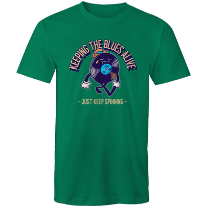 Keeping The Blues Alive - Mens T-Shirt Kelly Green Mens T-shirt Music