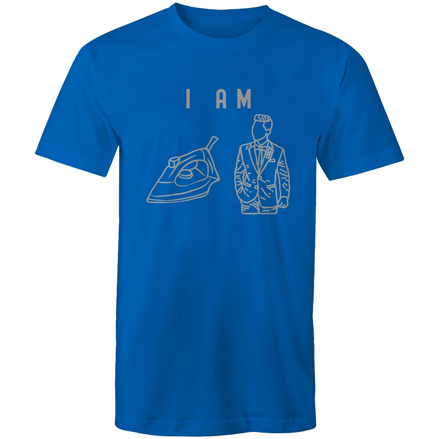 I Am Ironing Man - Mens T-Shirt Bright Royal Mens T-shirt comic Funny