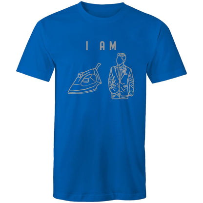 I Am Ironing Man - Mens T-Shirt Bright Royal Mens T-shirt comic Funny