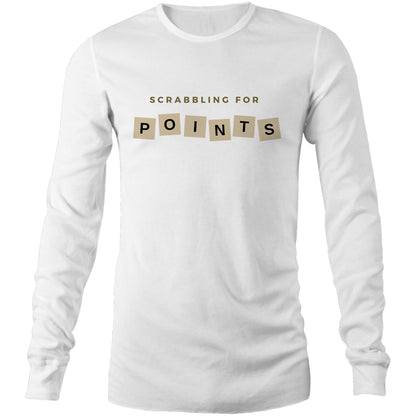 Scrabbling For Points - Long Sleeve T-Shirt White Unisex Long Sleeve T-shirt Games