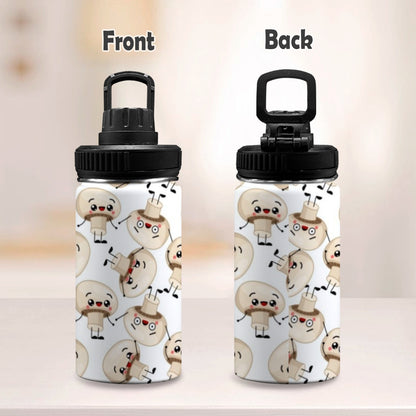 Cute Mushrooms - Kids Water Bottle with Chug Lid (12 oz) Kids Water Bottle with Chug Lid