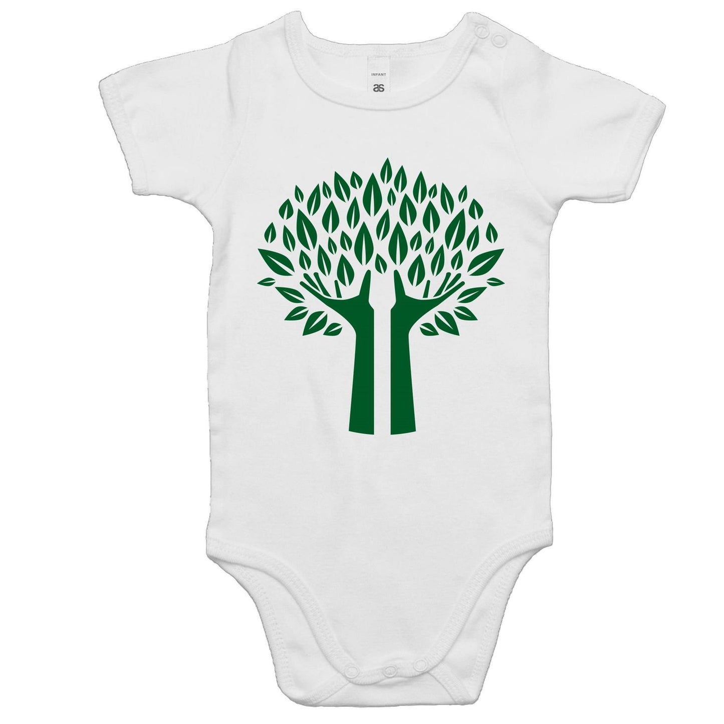 Green Tree - Baby Bodysuit White Baby Bodysuit Environment kids Plants