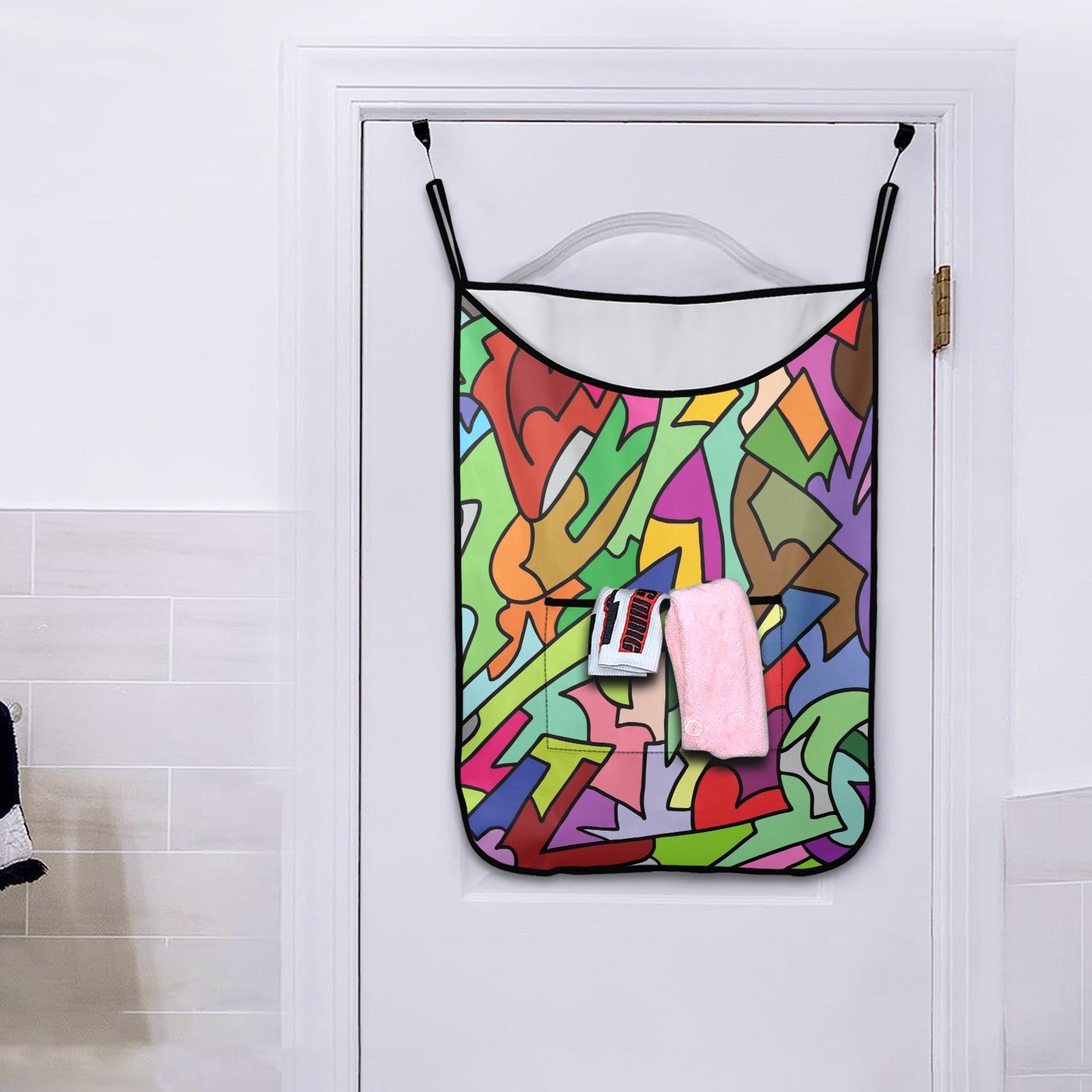 Bright Abstract - Hanging Laundry Bag Hanging Laundry Bag Printed Offshore