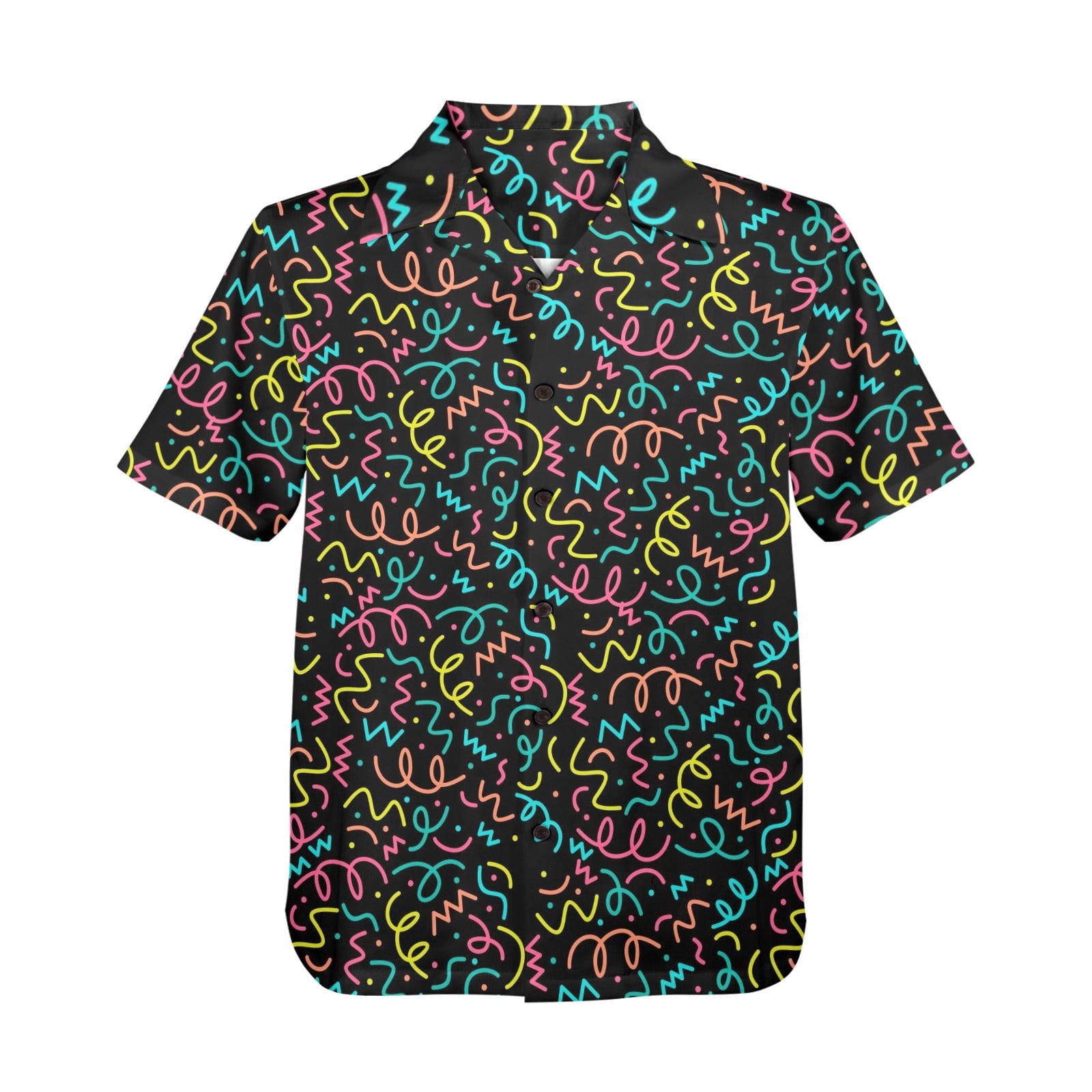 Squiggle Time - Mens Hawaiian Shirt Mens Hawaiian Shirt