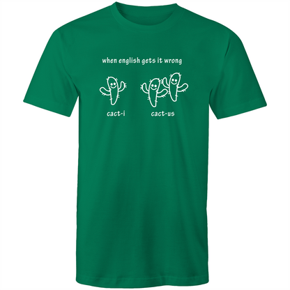 Cacti Cactus - Mens T-Shirt Kelly Green Mens T-shirt Funny Mens Plants