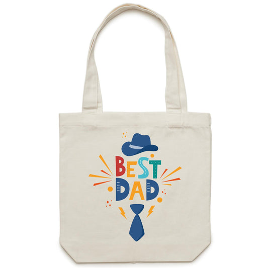 Best Dad - Canvas Tote Bag Cream One Size Tote Bag Dad