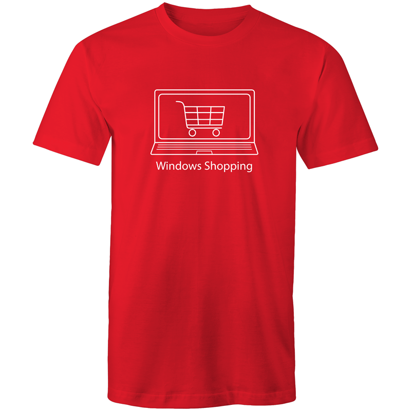 Windows Shopping - Mens T-Shirt Red Mens T-shirt Funny Mens