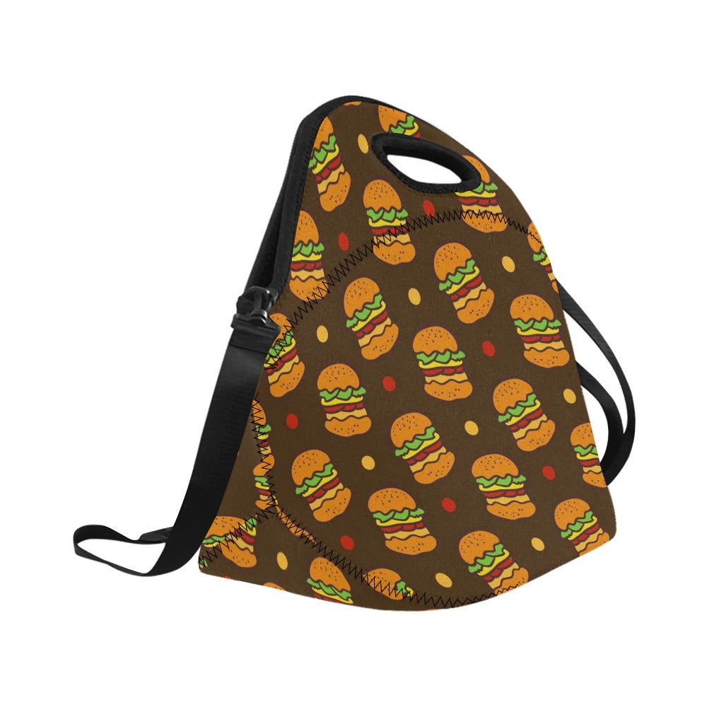 Burgers - Neoprene Lunch Bag/Large Neoprene Lunch Bag/Large Food Printed Offshore