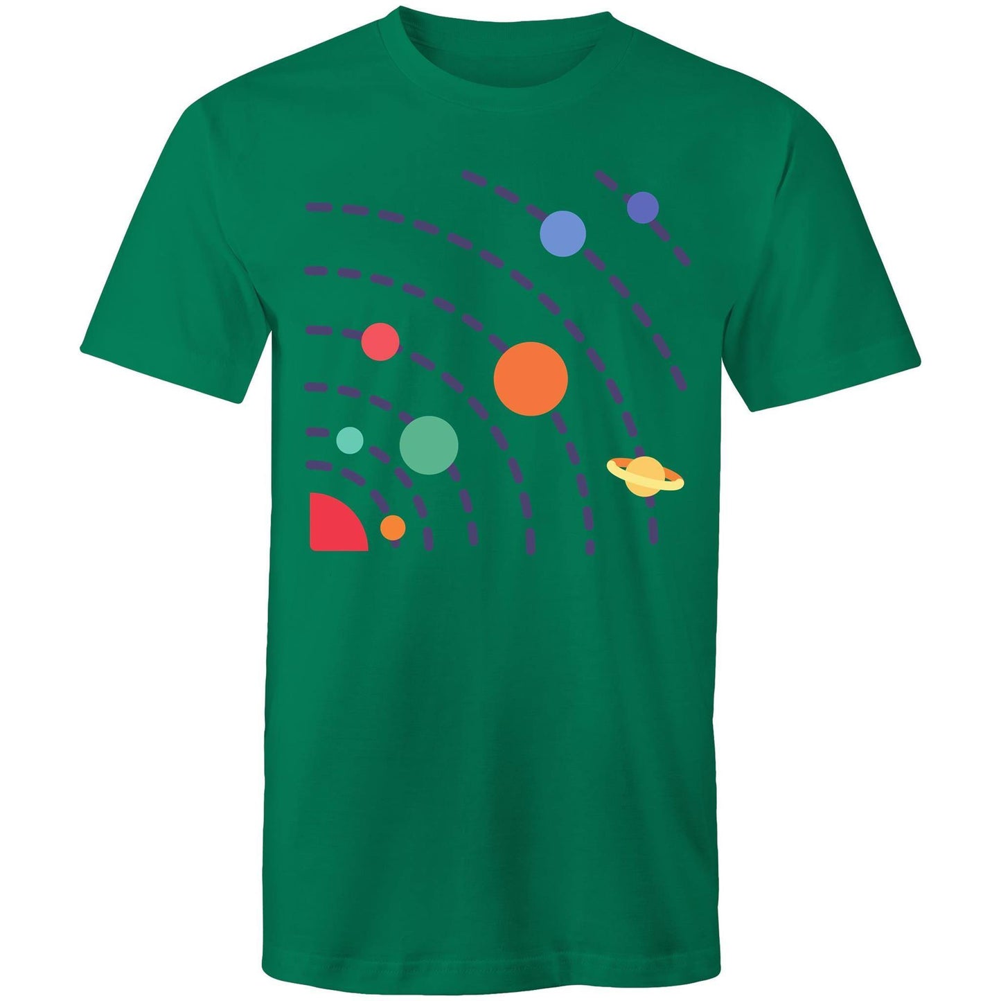 Solar System - Mens T-Shirt Kelly Green Mens T-shirt Mens Science Space