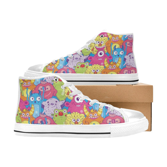 Monster Time - High Top Canvas Shoes for Kids Kids High Top Canvas Shoes Printed Offshore