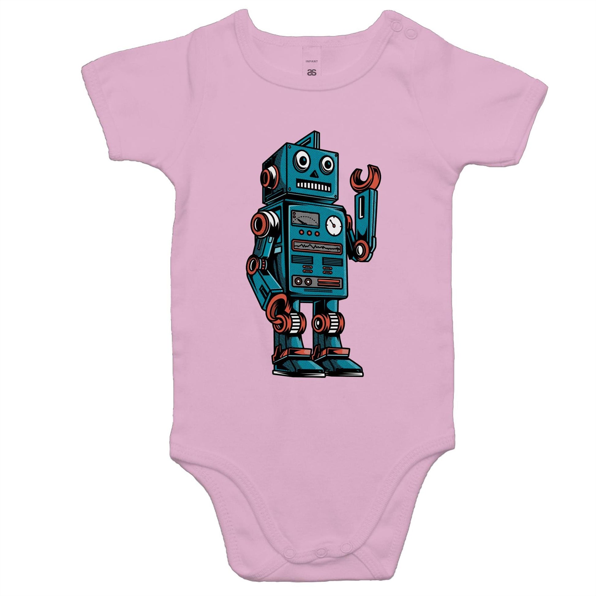 Robot - Baby Bodysuit Pink Baby Bodysuit Sci Fi
