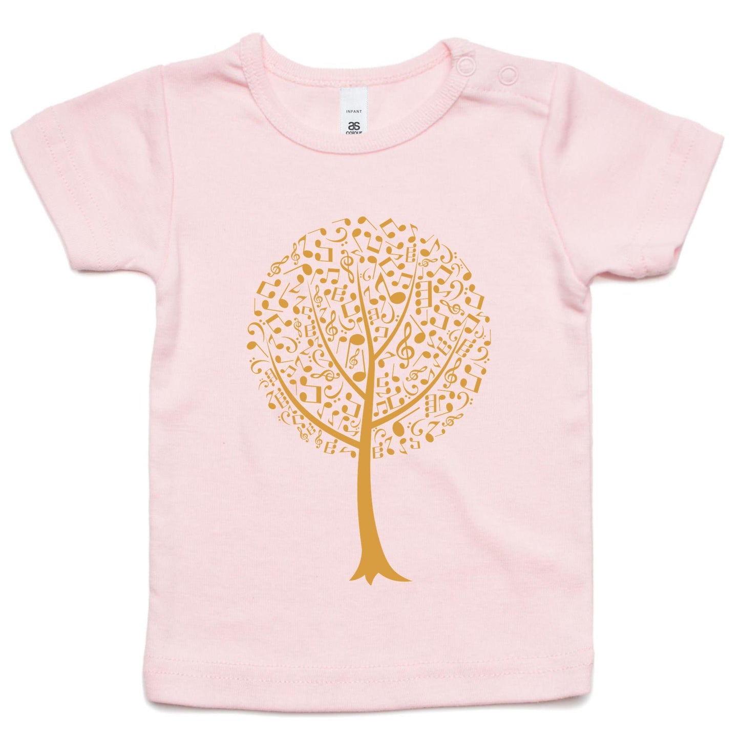 Music Tree - Baby T-shirt Pink Baby T-shirt kids Music Plants