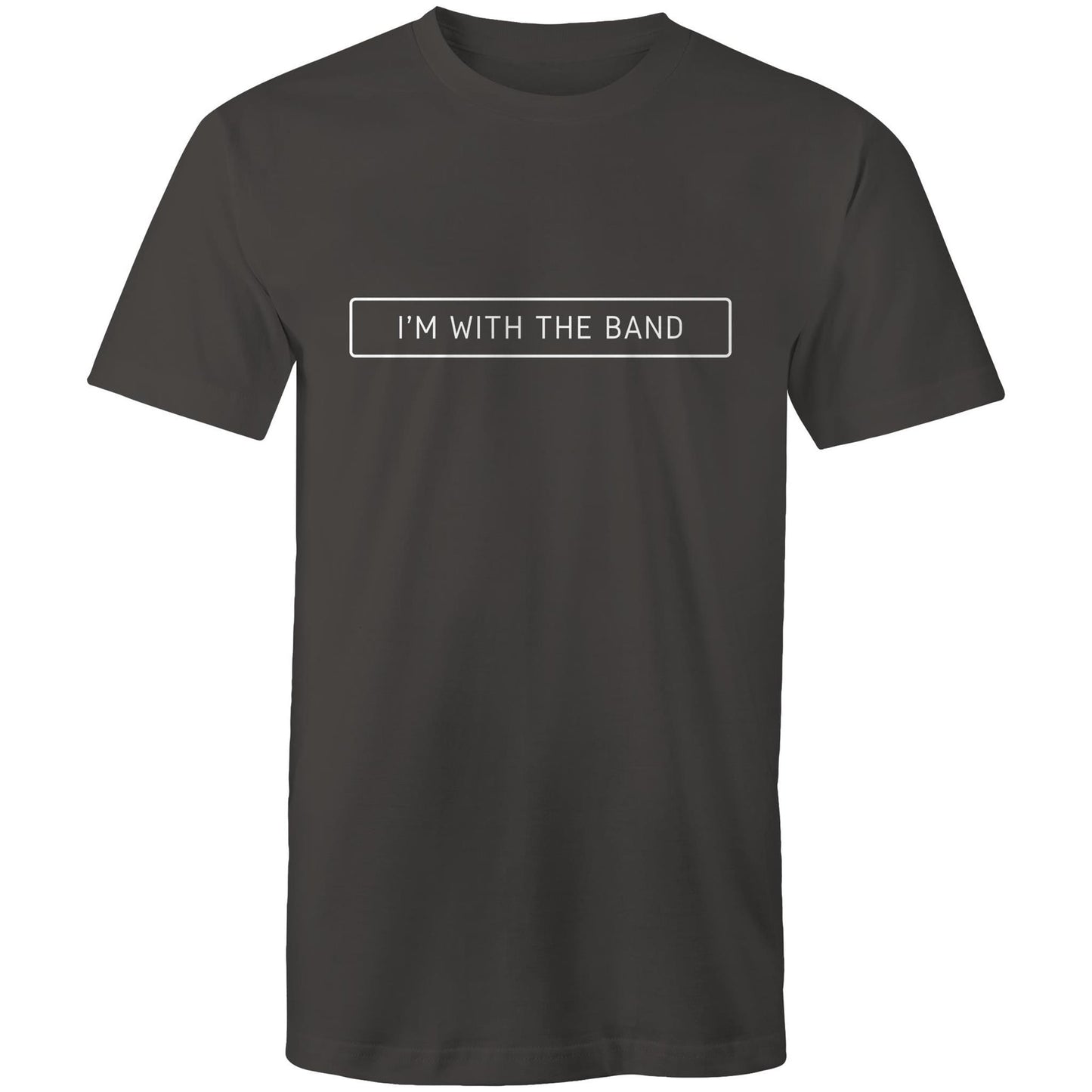 I'm With The Band - Mens T-Shirt Charcoal Mens T-shirt Music