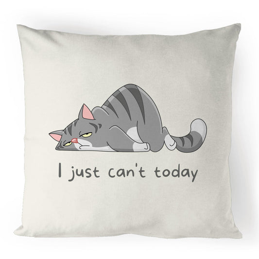 Cat, I Just Can't Today - 100% Linen Cushion Cover Default Title Linen Cushion Cover animal