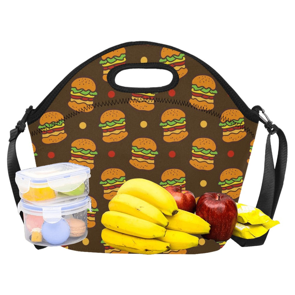 Burgers - Neoprene Lunch Bag/Large Neoprene Lunch Bag/Large Food