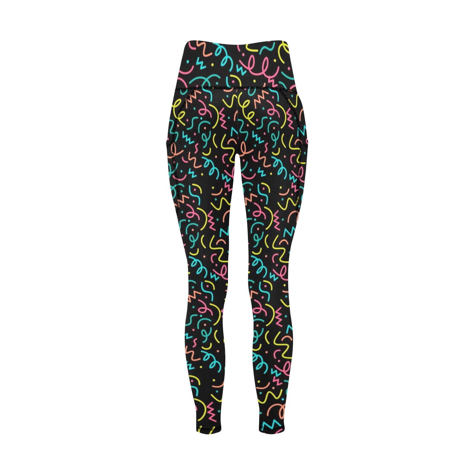 Squiggle Time - Women's with Pockets Women's Leggings with Pockets S - 2XL