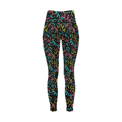 Squiggle Time - Women's with Pockets Women's Leggings with Pockets S - 2XL