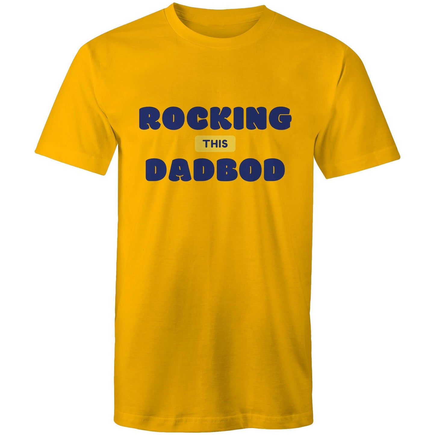 Rocking This DadBod - Mens T-Shirt Gold Mens T-shirt Dad