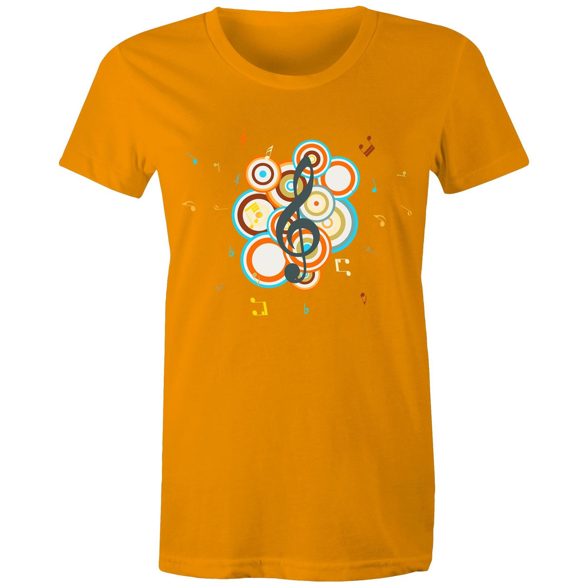Groovy Music - Women's T-shirt Orange Womens T-shirt Music Retro Womens