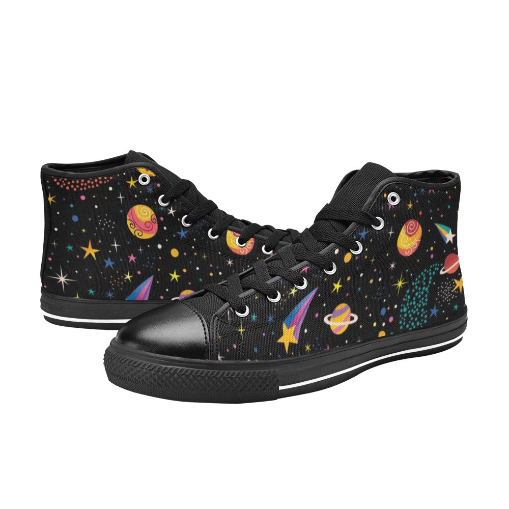 Busy Space - High Top Canvas Shoes for Kids Kids High Top Canvas Shoes Printed Offshore