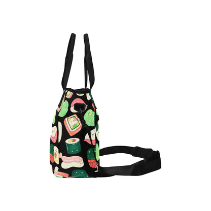 Happy Sushi - Tote Bag with Shoulder Strap Nylon Tote Bag