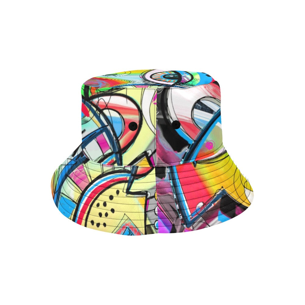 Graffiti Bird Smaller - Bucket Hat for Men All Over Print Bucket Hat for Men animal