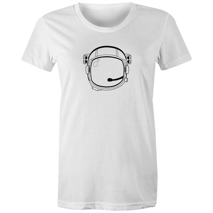 Astronaut Helmet - Women's T-shirt White Womens T-shirt Space Womens