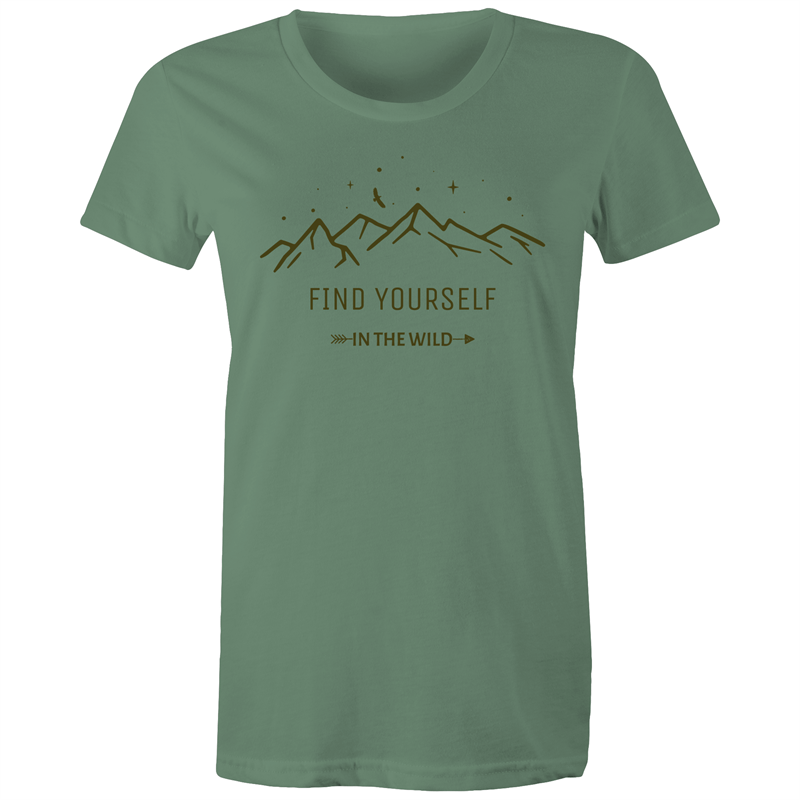 Find yourself In The Wild - Women's T-shirt Sage Womens T-shirt Environment Womens
