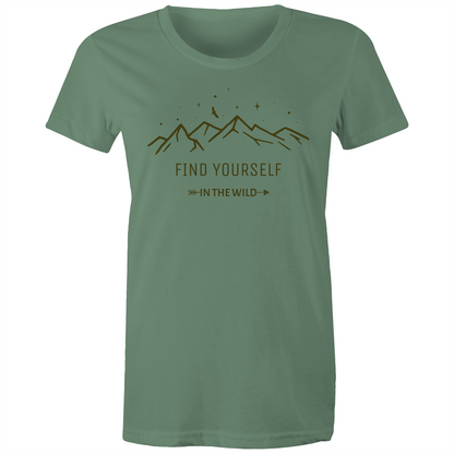 Find yourself In The Wild - Women's T-shirt Sage Womens T-shirt Environment Womens