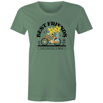 Best Friends - Womens T-shirt Sage Womens T-shirt Retro