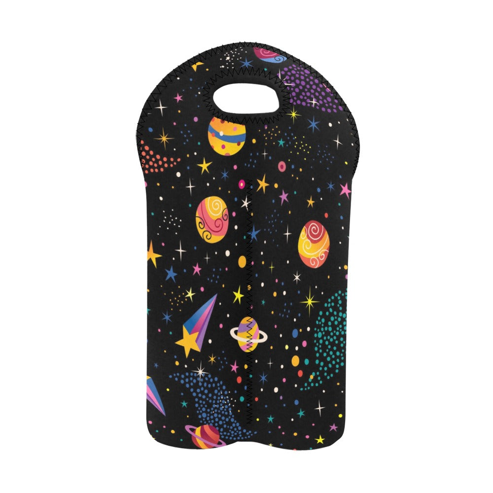 Colourful Space - 2-Bottle Neoprene Wine Bag 2 Bottle Wine Bag