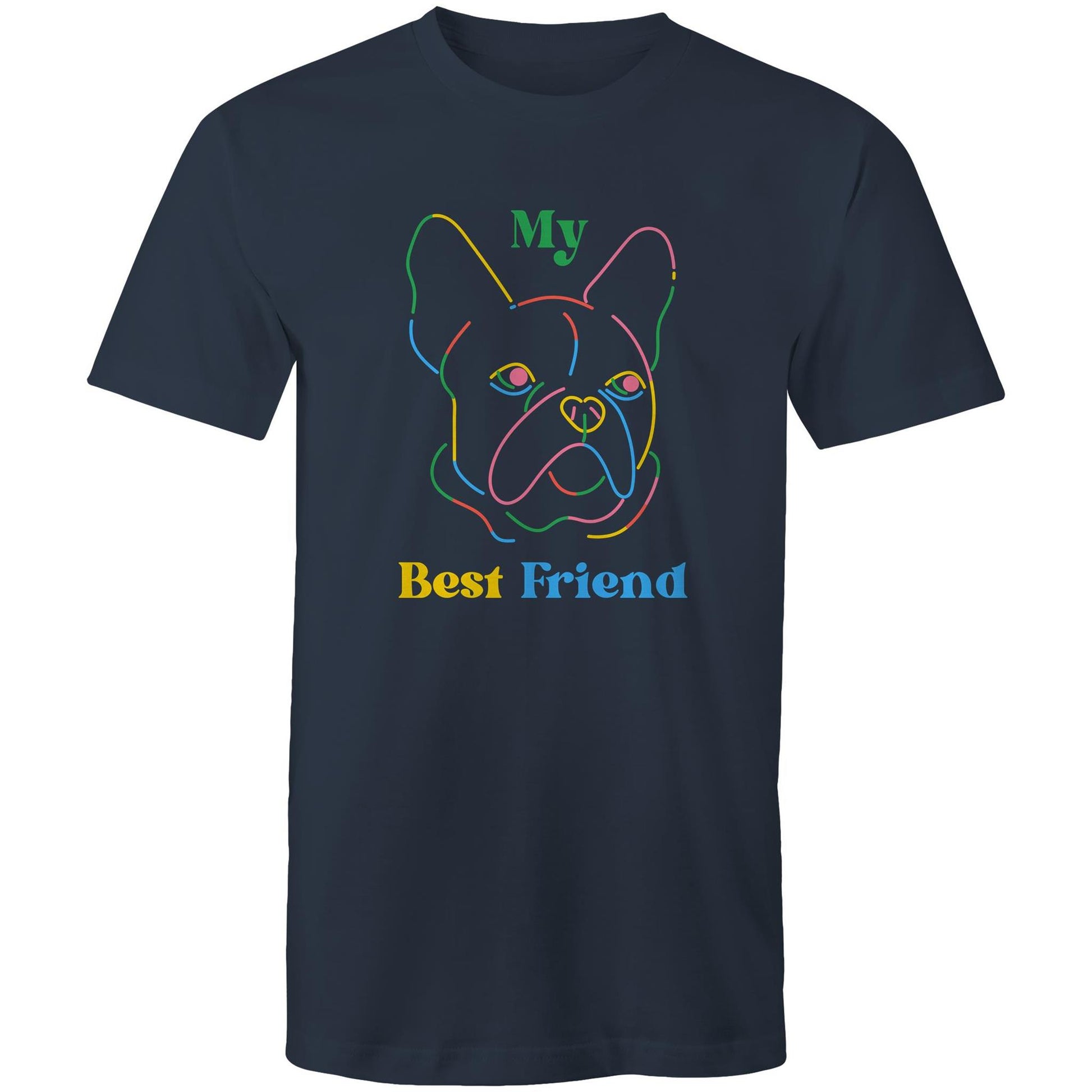 My Best Friend, Dog - Mens T-Shirt Navy Mens T-shirt animal