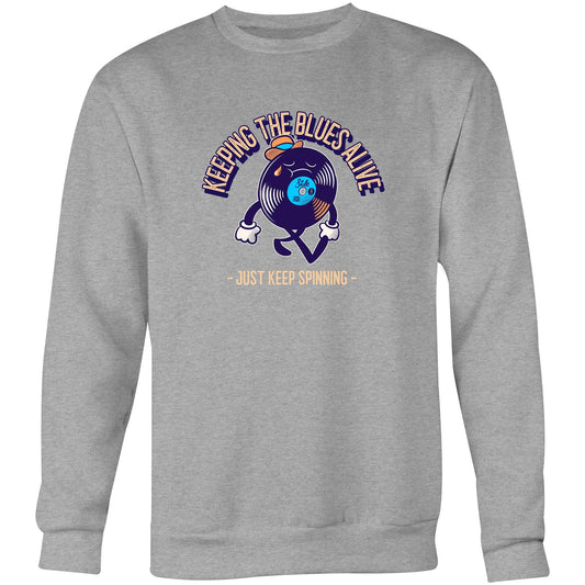 Keeping The Blues Alive - Crew Sweatshirt Grey Marle Sweatshirt Music