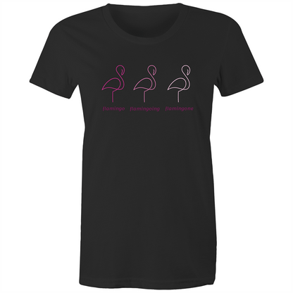 Flamingo - Women's T-shirt Black Womens T-shirt animal Womens