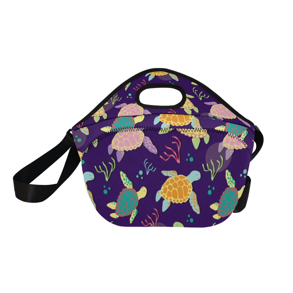 Turtles - Neoprene Lunch Bag/Large Neoprene Lunch Bag/Large animal Printed Offshore