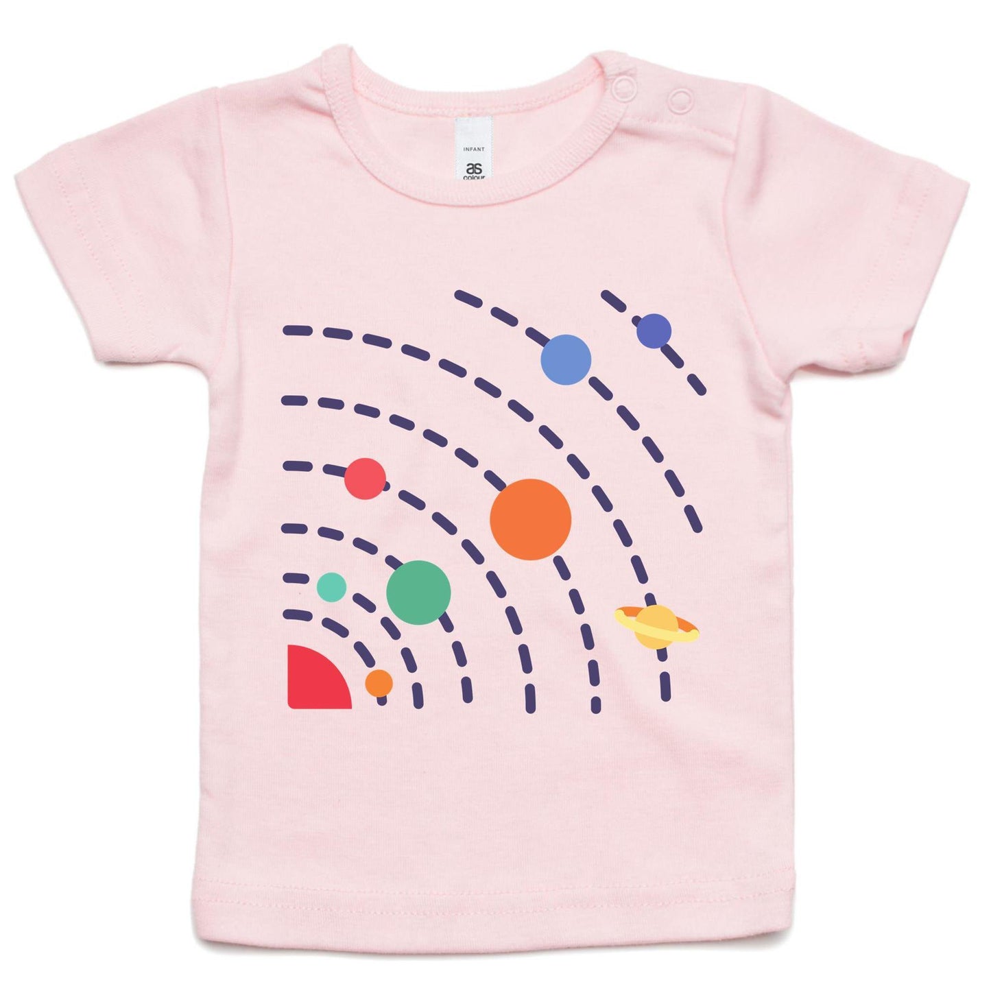 Solar System - Baby T-shirt Pink Baby T-shirt kids Space