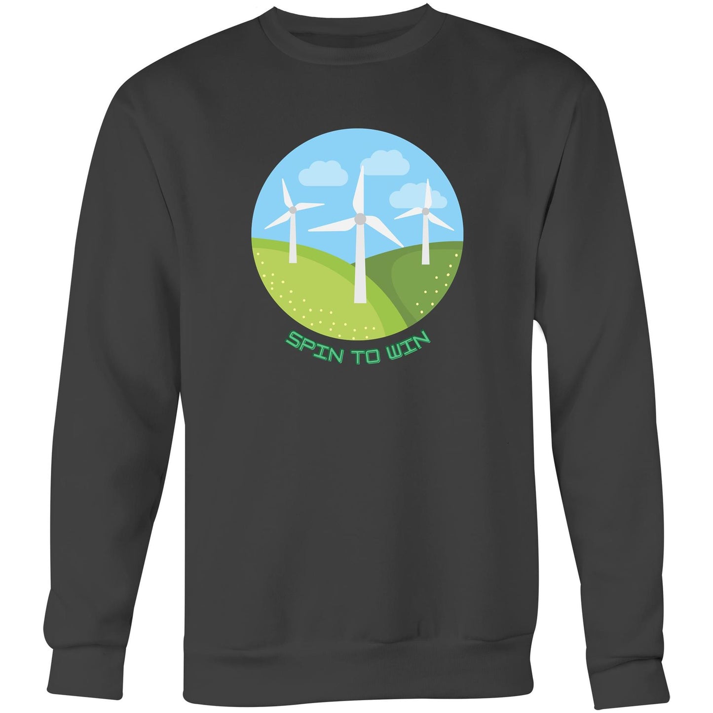 Spin To Win - Crew Sweatshirt Coal Sweatshirt Environment Mens Womens