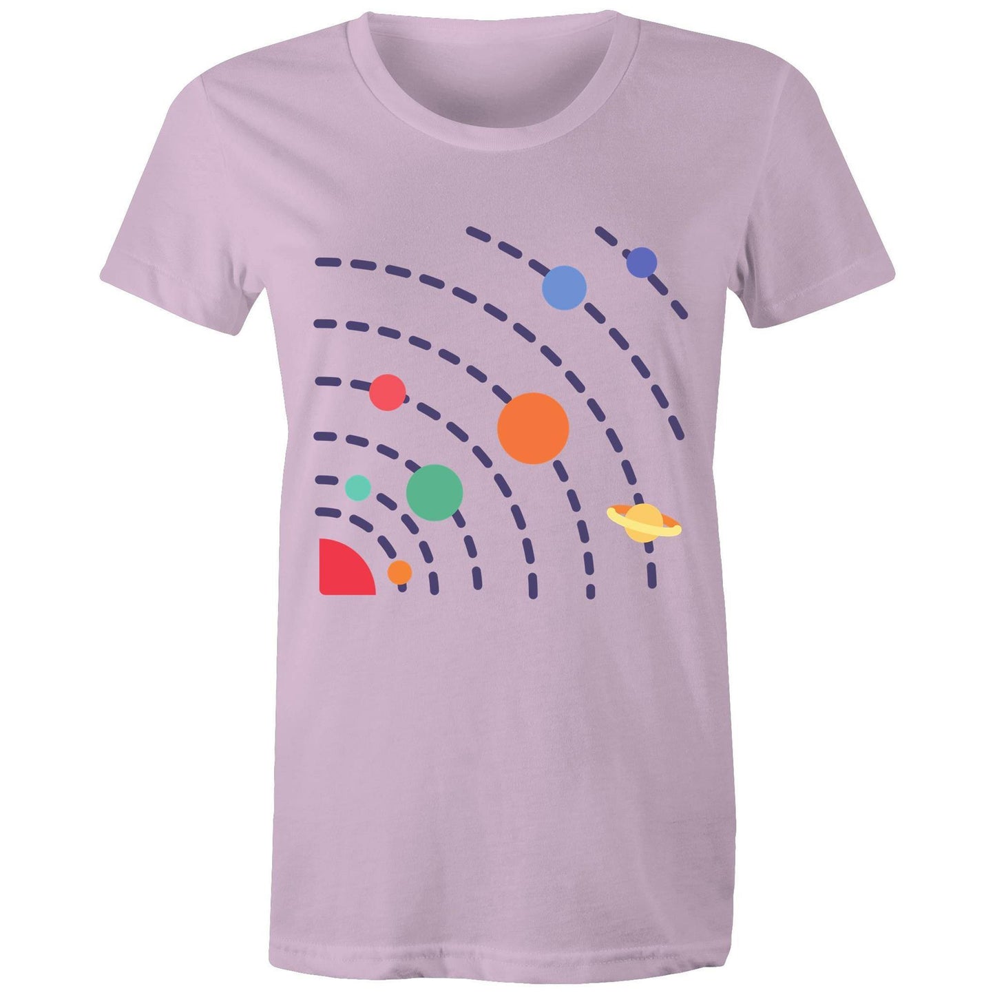 Solar System - Women's T-shirt Lavender Womens T-shirt Science Space Womens