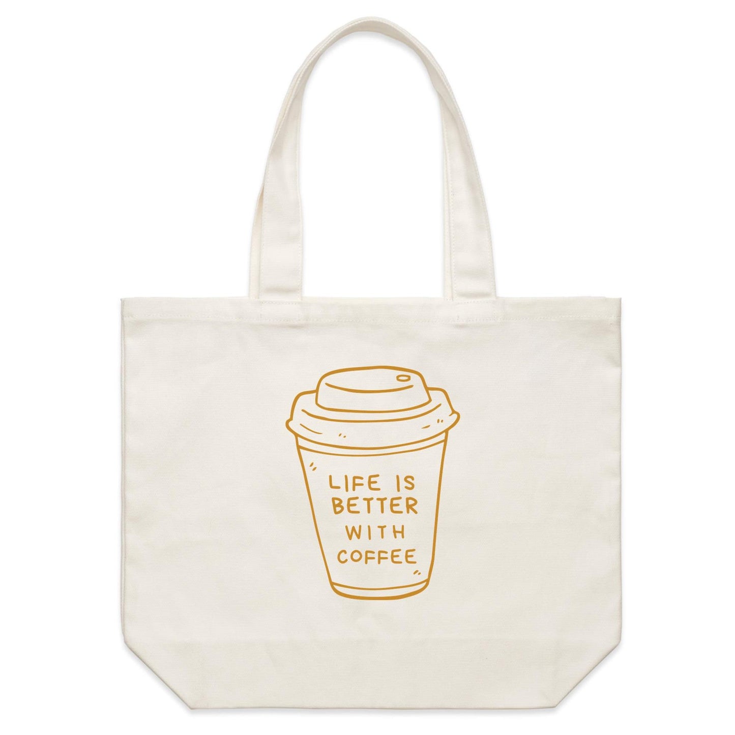 Life Is Better With Coffee - Shoulder Canvas Tote Bag Default Title Shoulder Tote Bag